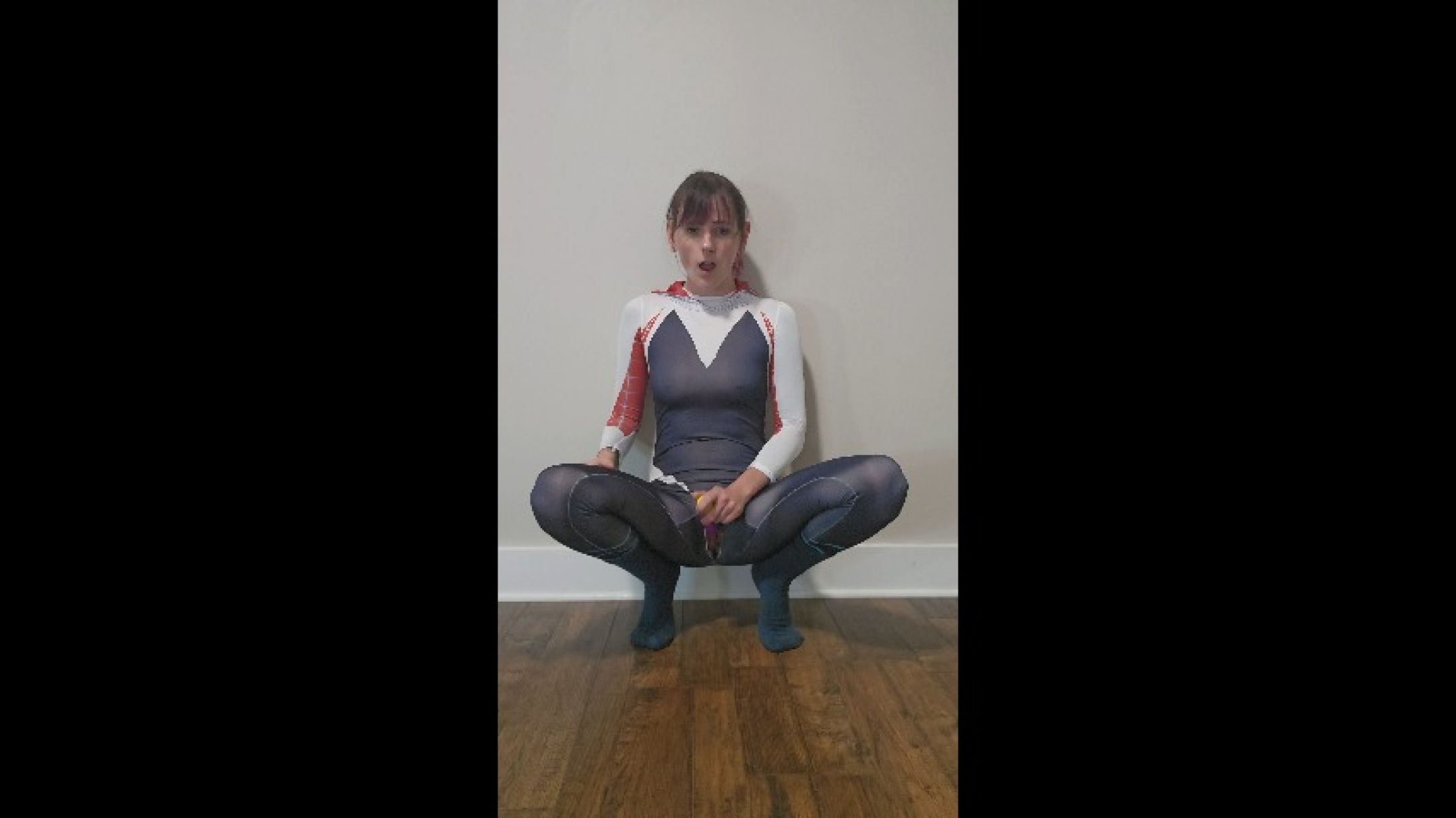 Fueled by fiona:SpiderGwen cuts a hole in her suit