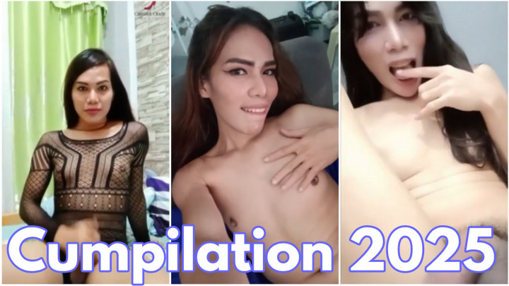Cindys Trans Friends:3 Screen Cumshots Compilation
