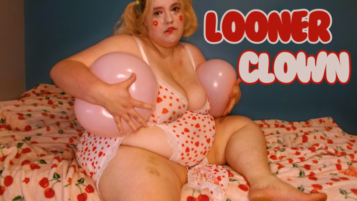 Ronnie Maes SSBBW:SSBBW Looner Clown - Sit2Pop - Blowing and Popping Balloons
