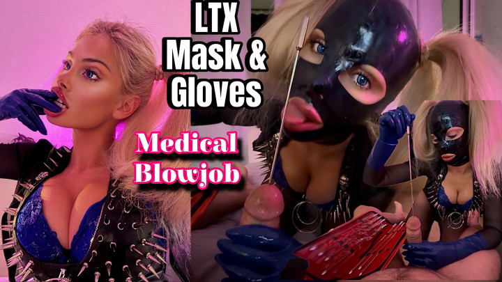 GodSlavena:MEDICAL BLOWJOB - Latex Mask and Gloves CEI