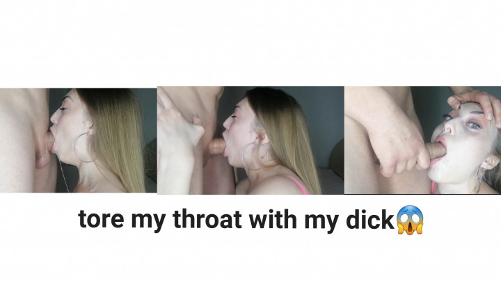 hannibunny:I tore my throat with my cock! juicy and deep blowjob with