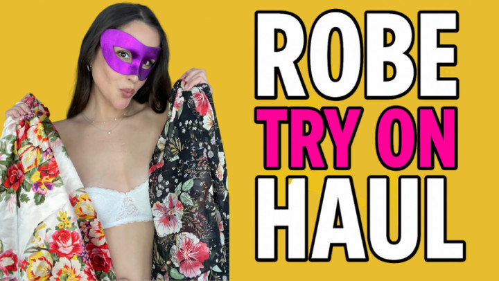MsBellaTS:Trans Robe Try On Haul While Showing Off My Lady Bulge