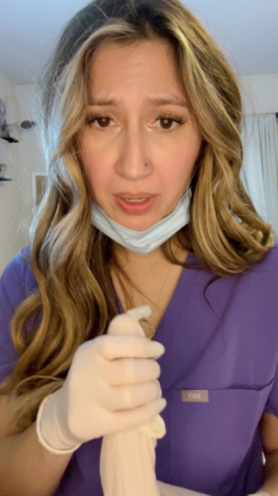 Luna9292rose:POV Dental cleaning, with a gloved handjob