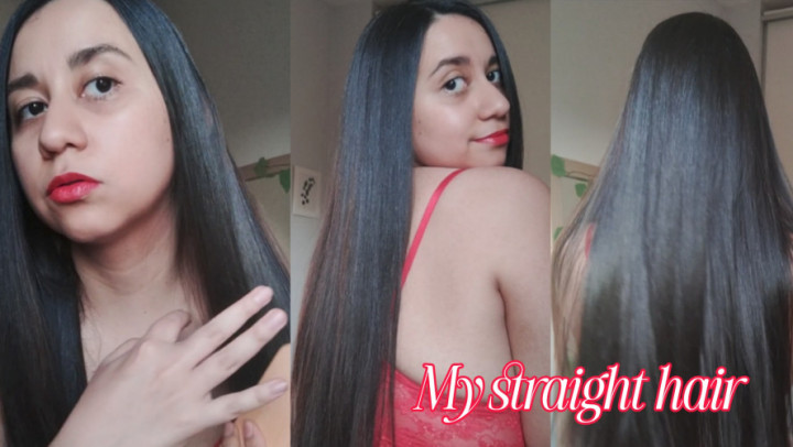 CandyGiirl:Showing off my straight black hair