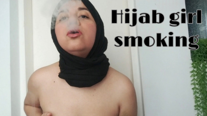 CandyGiirl:Hijab girl topless smoking