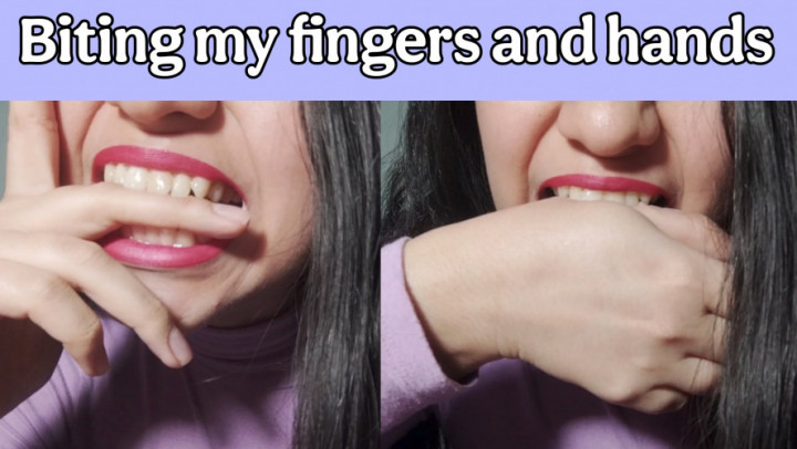 CandyGiirl:Biting my fingers and hand