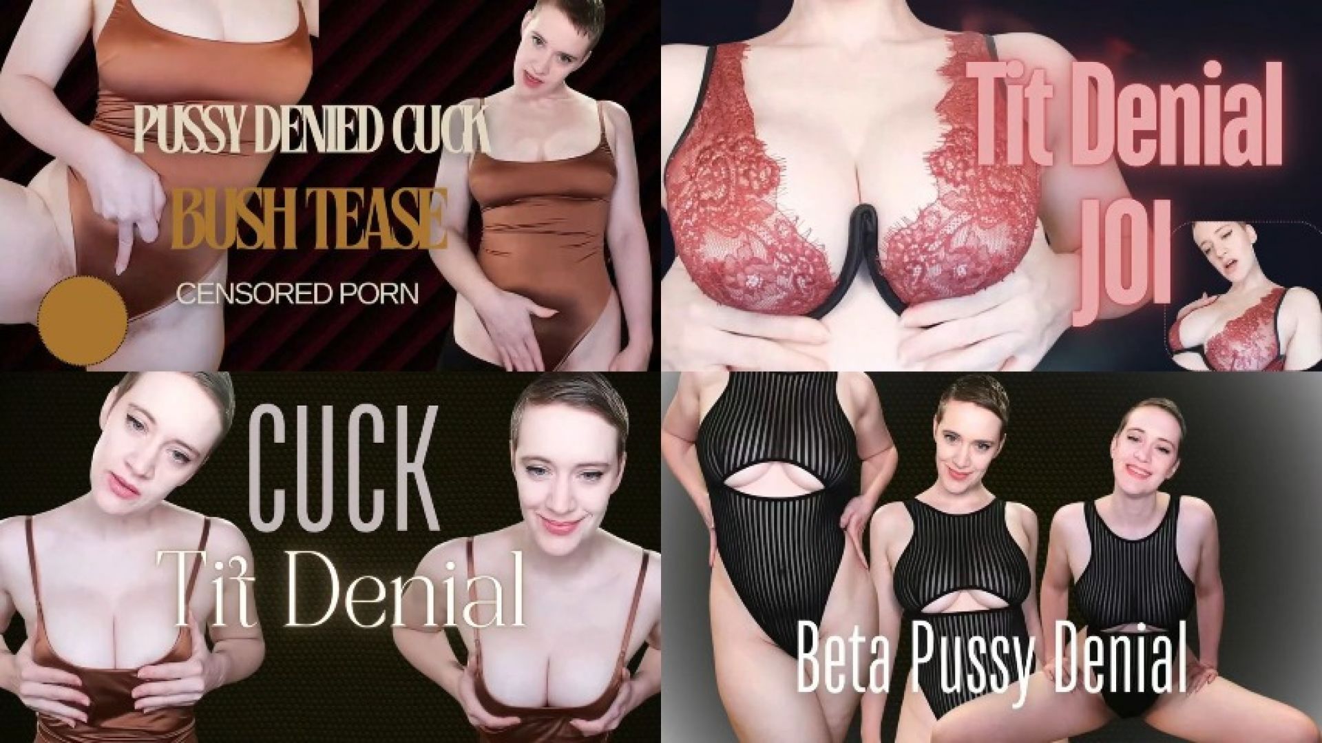 Goddess Maeve Enix:4-Clip Denial Bundle: Tit Denial JOI, Beta Pussy Denial