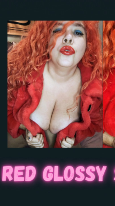 Misscherrylips:Red glossy lips seduction