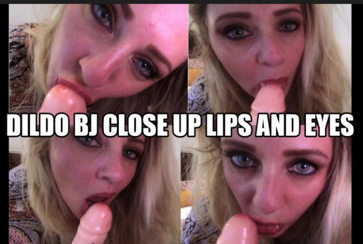MyPinkLilly:Dildo BJ Close Up Lips And Eyes_MP4 1080p