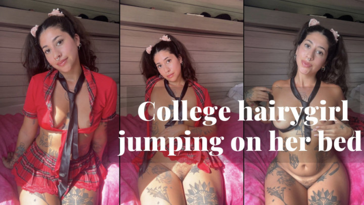 Fiouniverse:College hairygirl  jumping