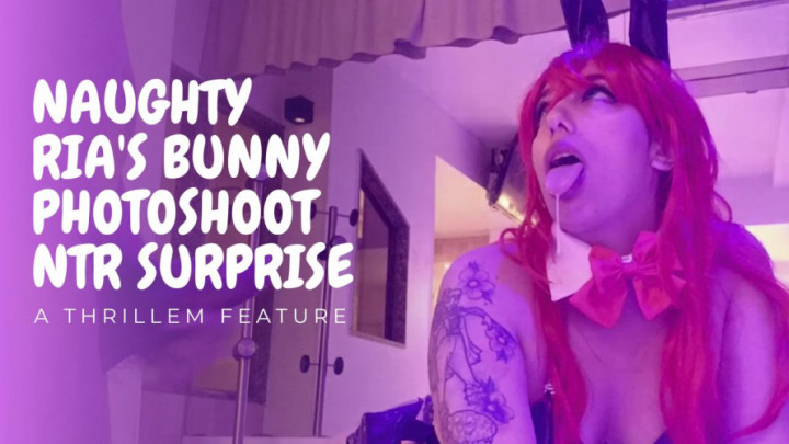 thrillembrand:Naughty Ria's Bunny - Photoshoot NTR Surprise, Get's Fucked