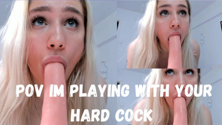 LensiLove:POV Im playing with your hard cock