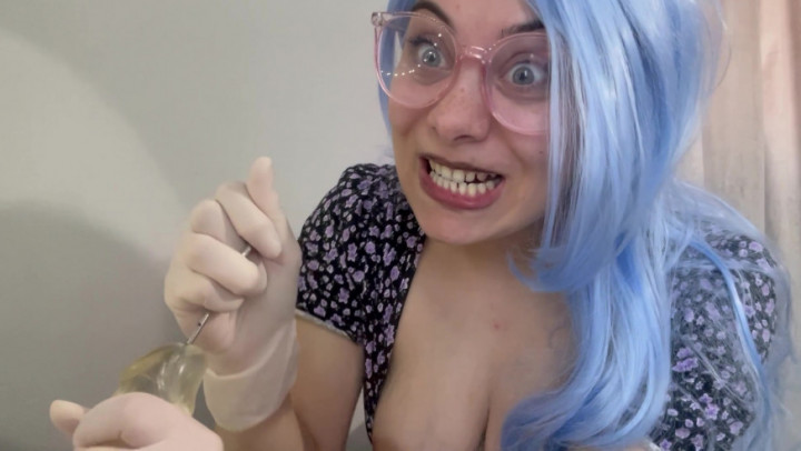 AmayaMori:Evil doctor girl in medical gloves humiliates my cock