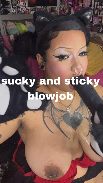 Sugarpinkgore:sucky sucky and sticky blowjob