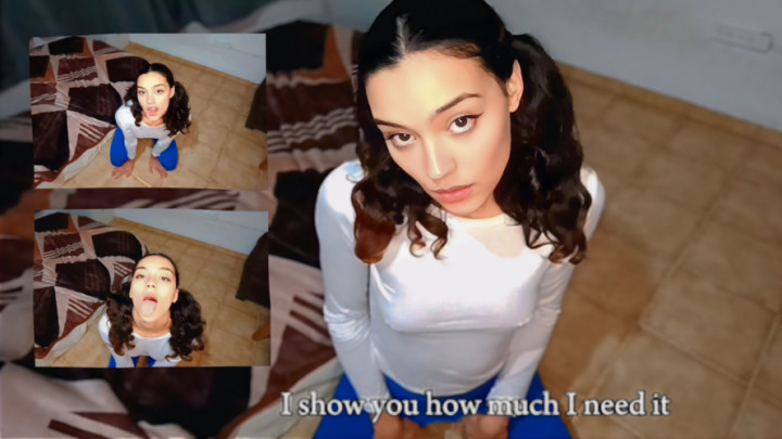 LaylaEros:Sexy Latina girl on her knees asking you to fill her mouth w