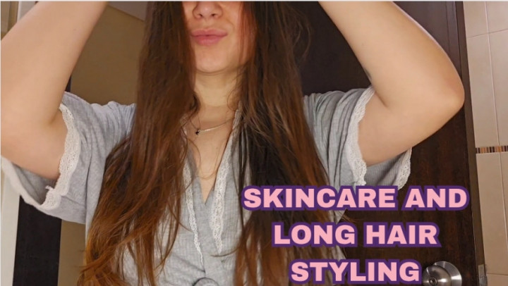 CamileMuaa:skincare and long hair styling