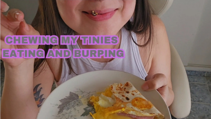 CamileMuaa:chewing my tinies  eating and burping