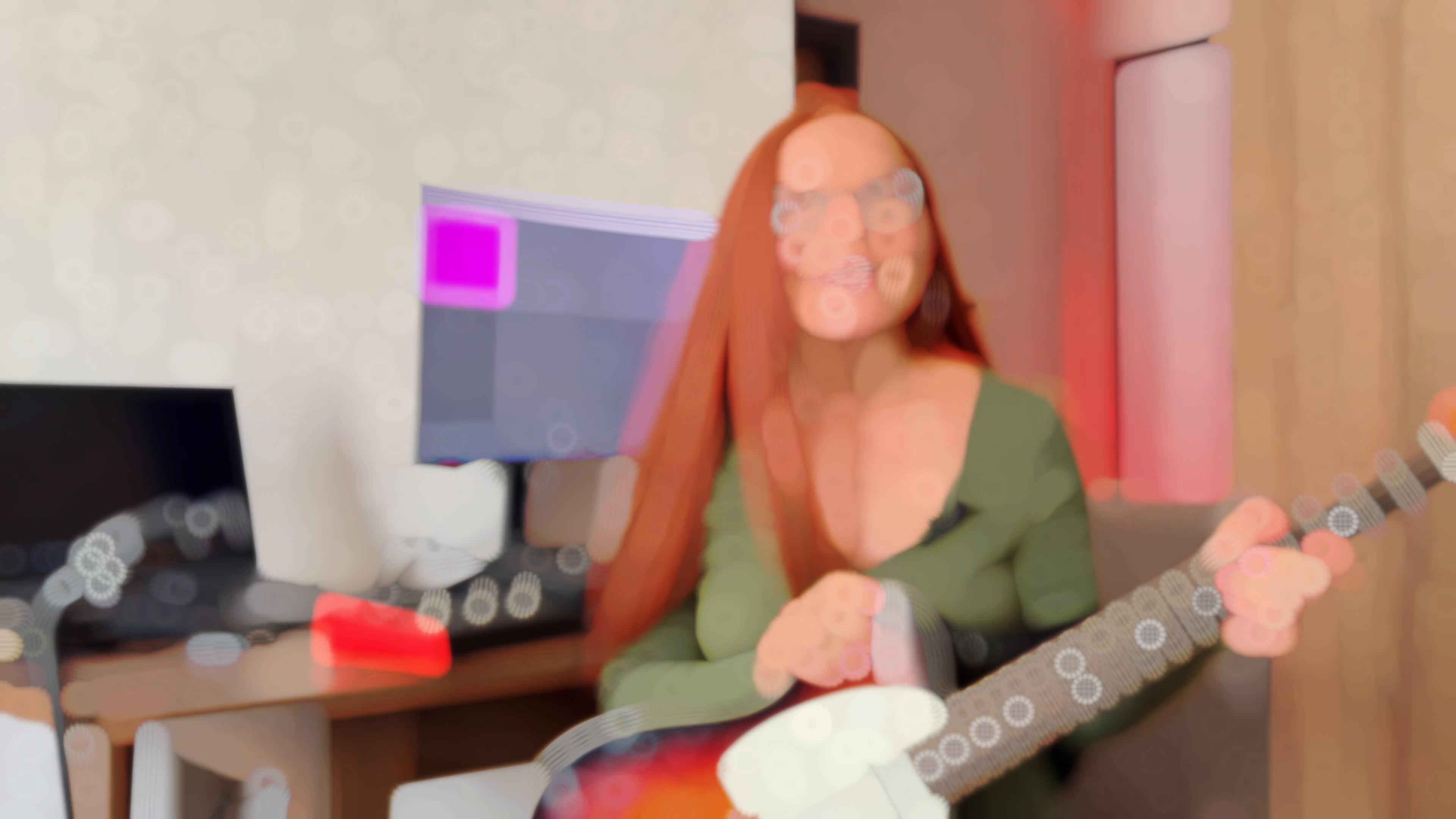 Mommyummy:Electric guitar lesson
