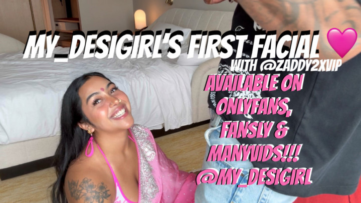 MyDesiGirl:FIRST FACIAL CUMSHOT ON @MY_DESIGIRLL W/ BBC @ZADDY2X PT 2