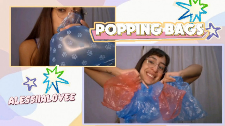 Alessiialove:Blowing and Popping Colorful Bags