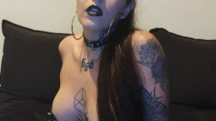 LadyValkyria666:Goth Goddess will fuck your brains out - beg for it