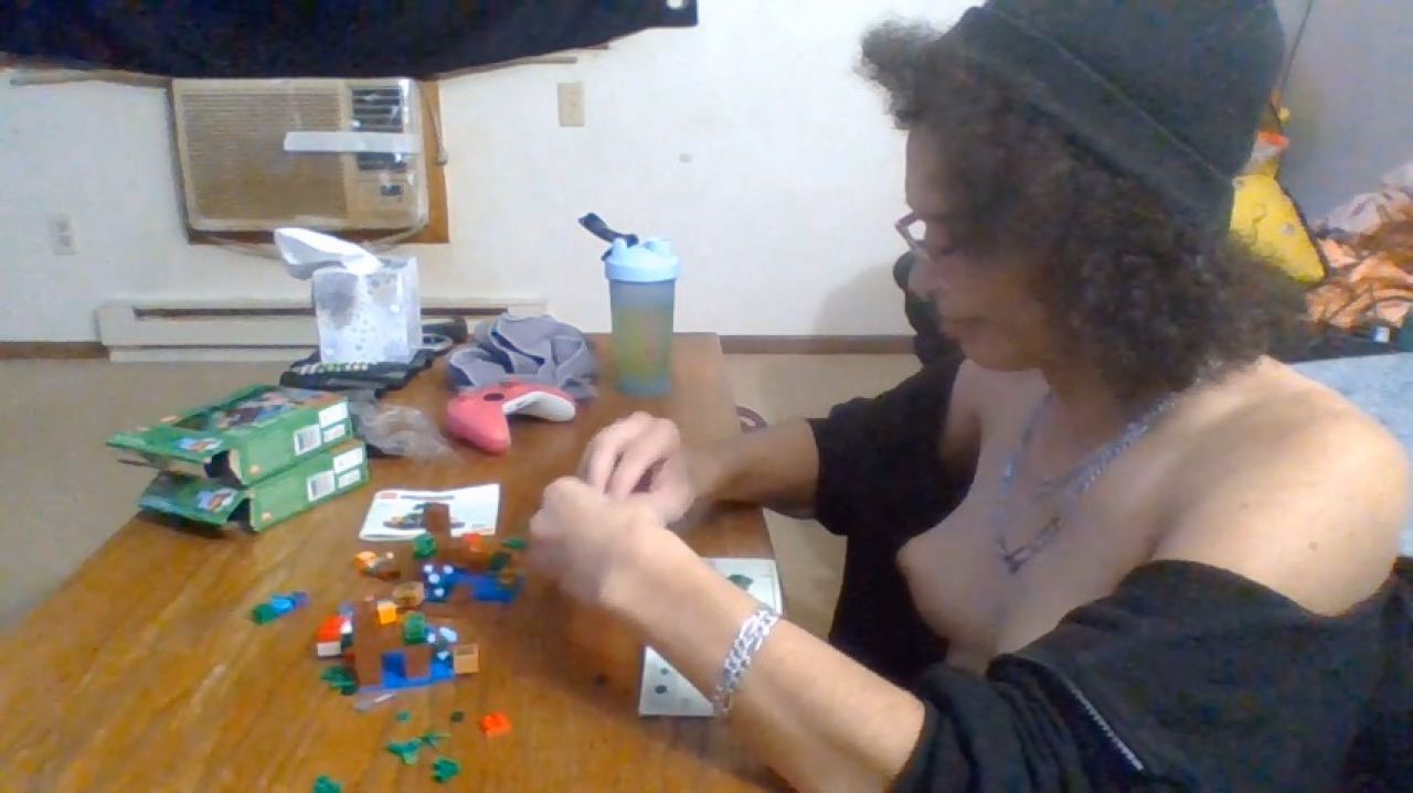 LivieYourLife:topless building a lego set