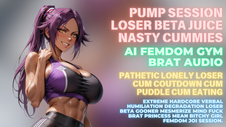 EllyVictoriaAI:Ai Femdom Gym Brat Audio - Pump Out That Nasty Loser Beta Ju