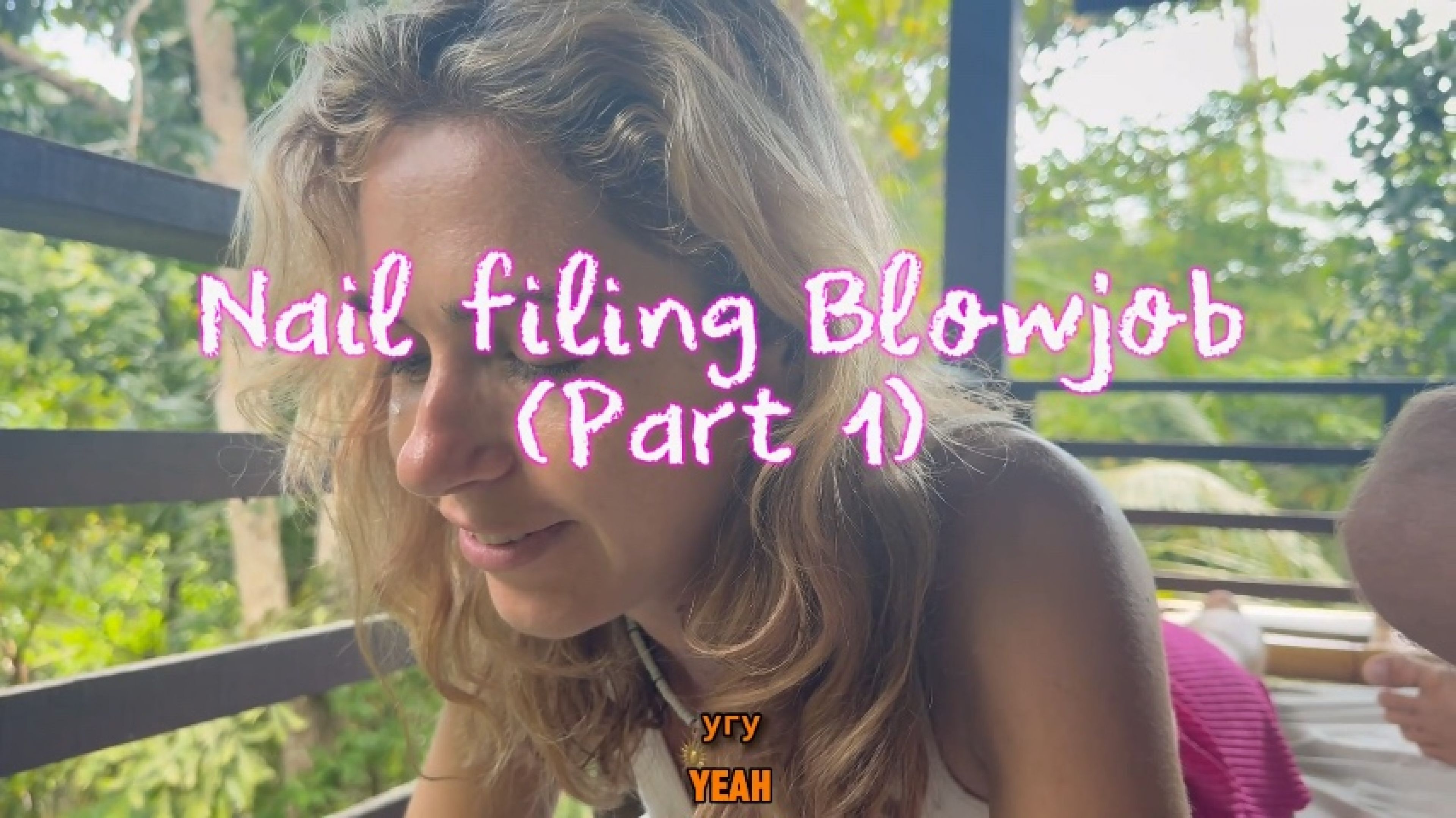 Joy Adamson:Nail filling Blow Job. Play with him soft and hard
