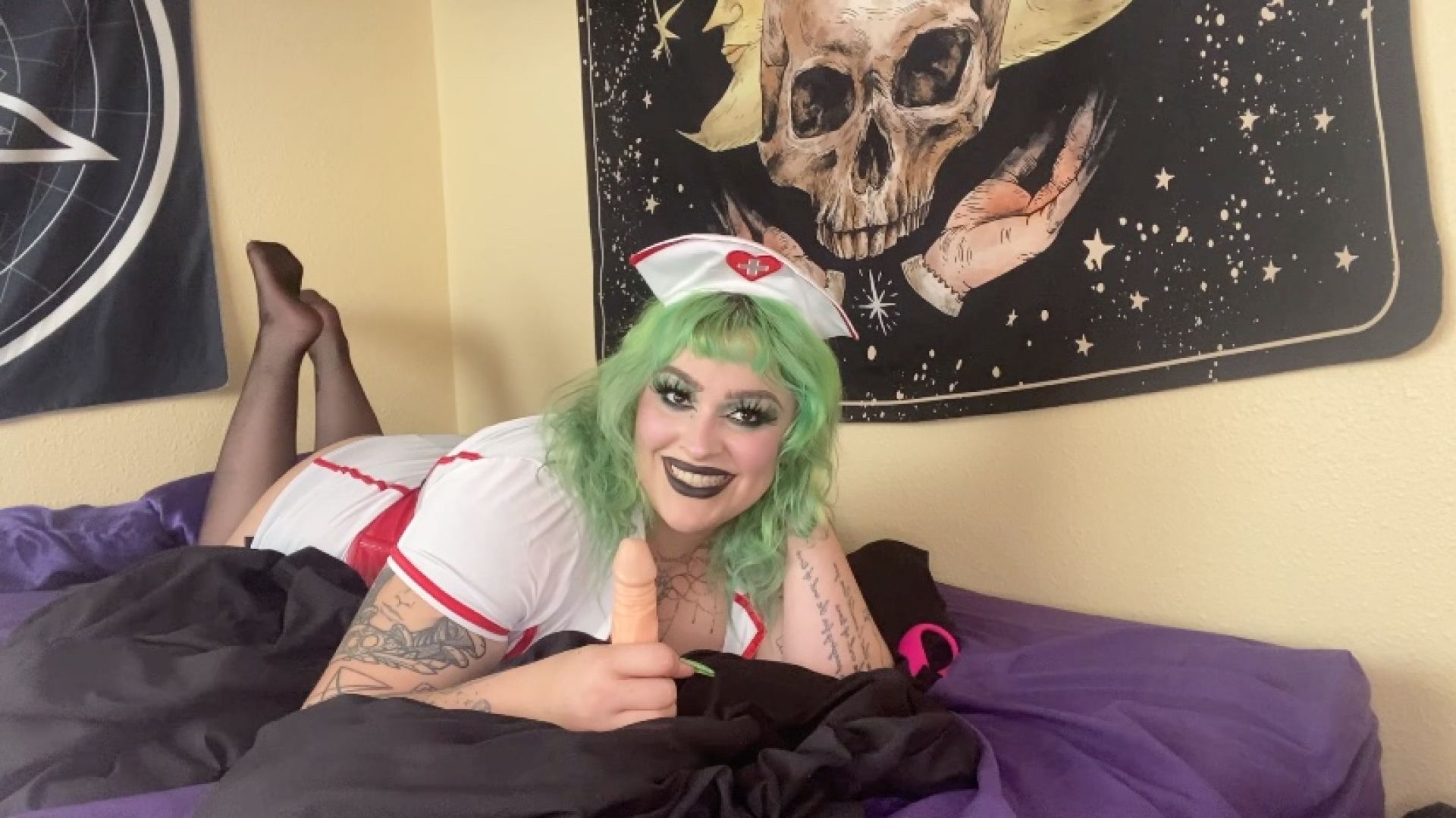 mistressritualclips:Naughty Nurse Teaches you How to Cum
