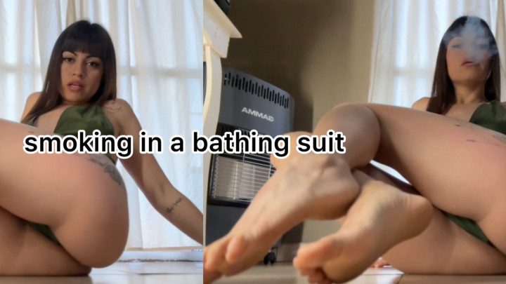 Chimuelax:smoking in a bathing suit