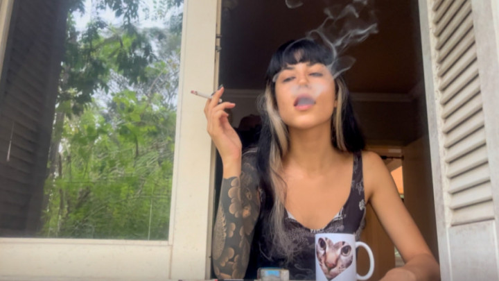 AyanamiRaw:Good morning with cigarette and coffee