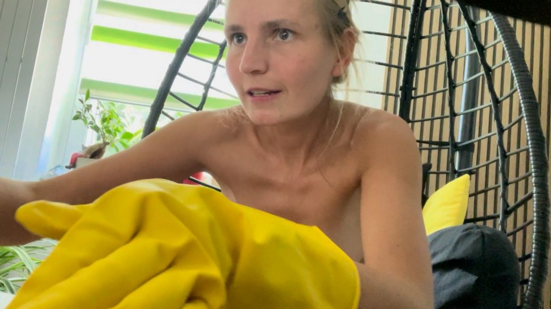 ST3FAN1:Getting Off Hard nPerverse in Yellow Rubber Boots and Gloves