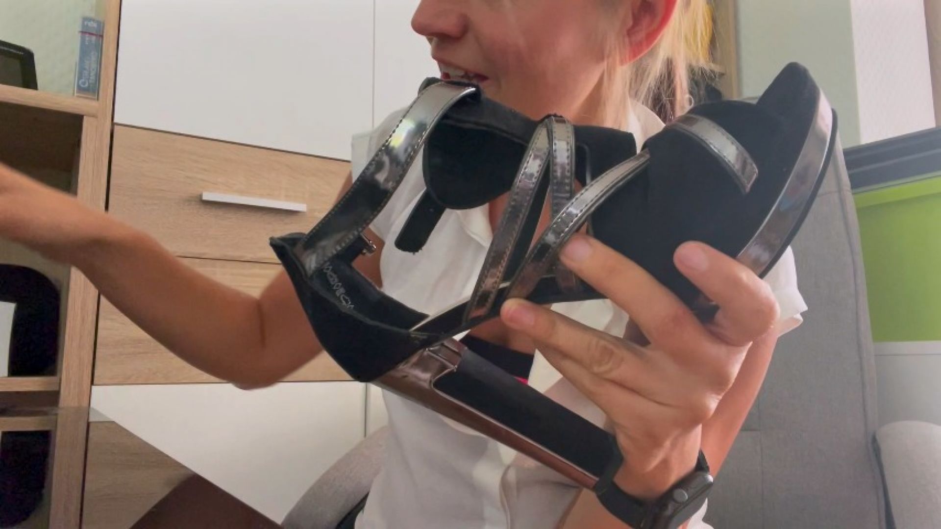 ST3FAN1:Fetish Fantasy Mistress Teasing Slaves Cock with My Shoe