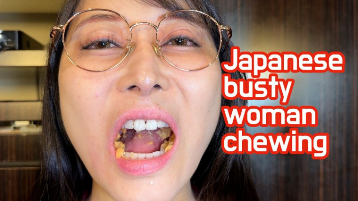 Tokyo Fetish JP:Japanese busty woman chewing