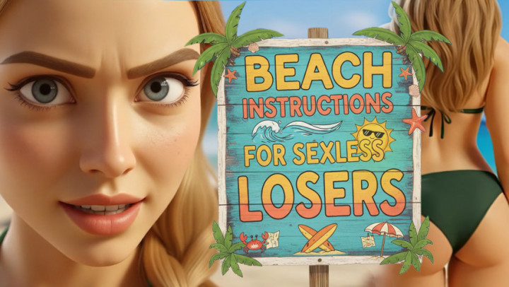 Houseofhumiliation:Beach Instructions for Sexless Virgin Losers