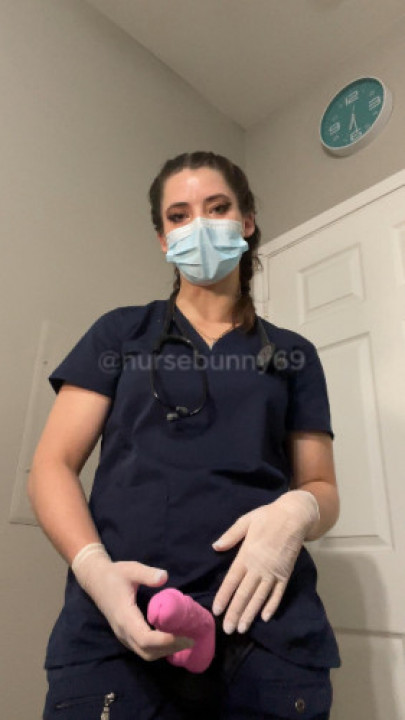 nursebunny69:POV Physical Exam with Pegging and Semen Collection 4K