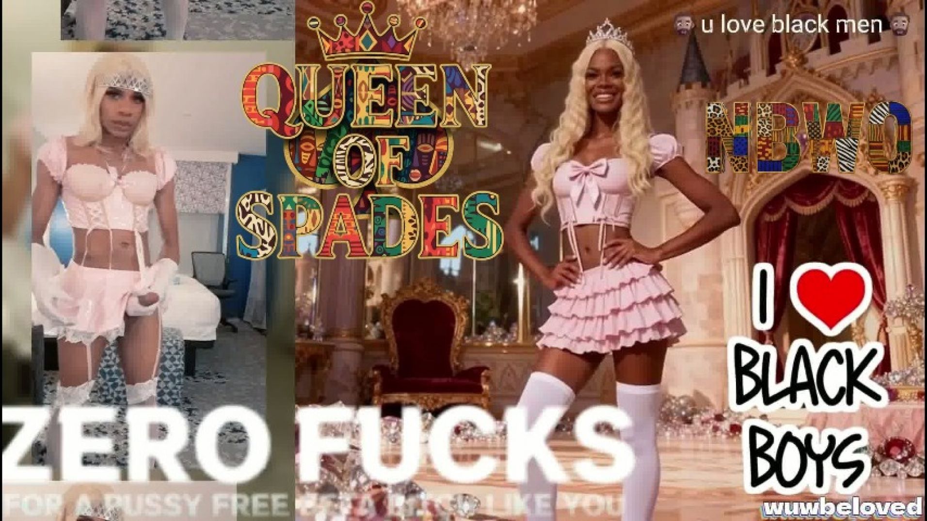 uwubeloved:Sissy exposure BBC ebony princess