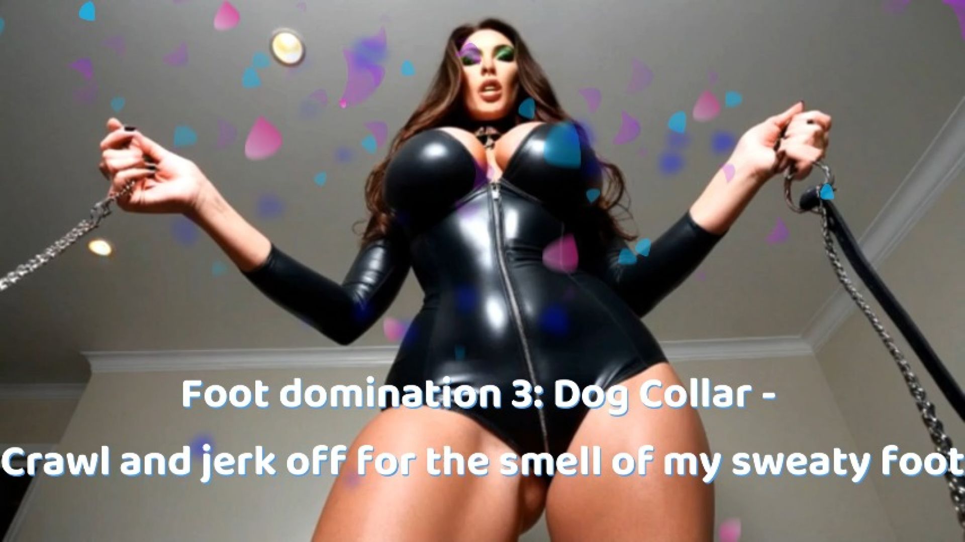 Goddess Malvoria:Foot domination 3: Pet Collar - Crawl and jerk off for the