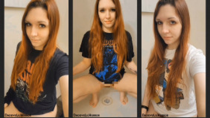DaddysLilHorror:Graphic Tee Peeing Compilation
