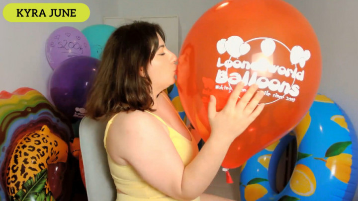 KyraJune:NonPop Balloon Blowing - Balloon Tease and Cuddle