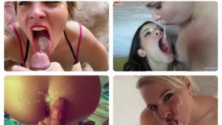 Cumshot Facial and Swallow Cumpilation SexySpunkyGirl