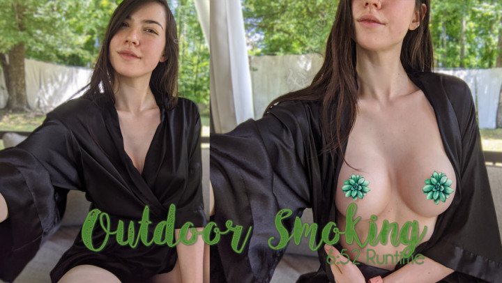 Nudist Smoking Outdoors - Emily Grey - Outdoor Smoking - ManyVids