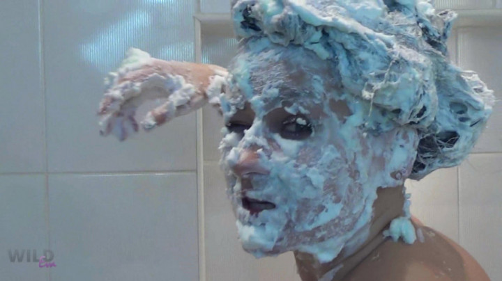 Shaving foam all over head and face Wildeva