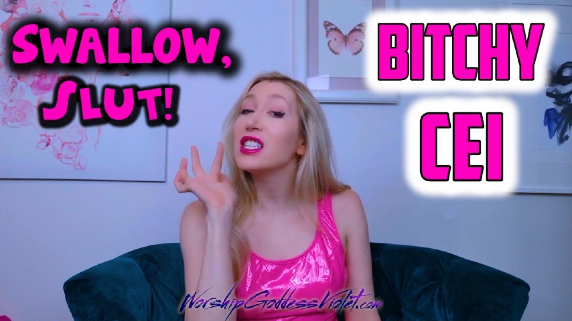 SweetVioletA:Swallow, Slut! Bitchy CEI