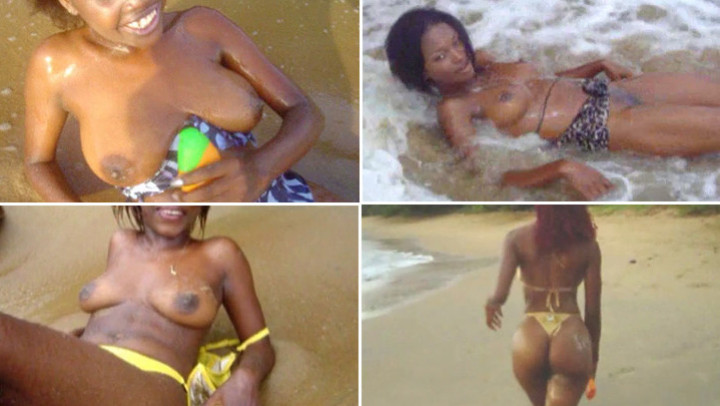 Topless African babes on the beach BlackAmateursVideos